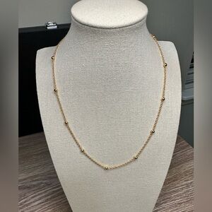 Rose Gold Chain with stationary beads - beautiful necklace